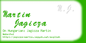 martin jagicza business card